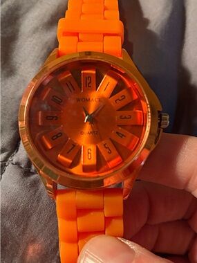 Orange Women’s Silicone Strap Watch